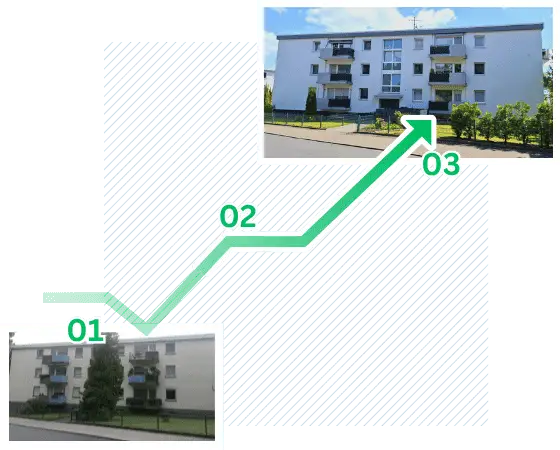 Start Von der Sanierung zum Wertobjekt
